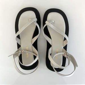 Alias Mae Polly Platform Sandal in Bone Leather